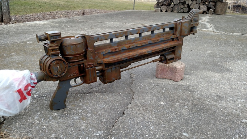 Illustration for article titled Fallout 4's Head-Exploding Rifle As A Rusty Replica